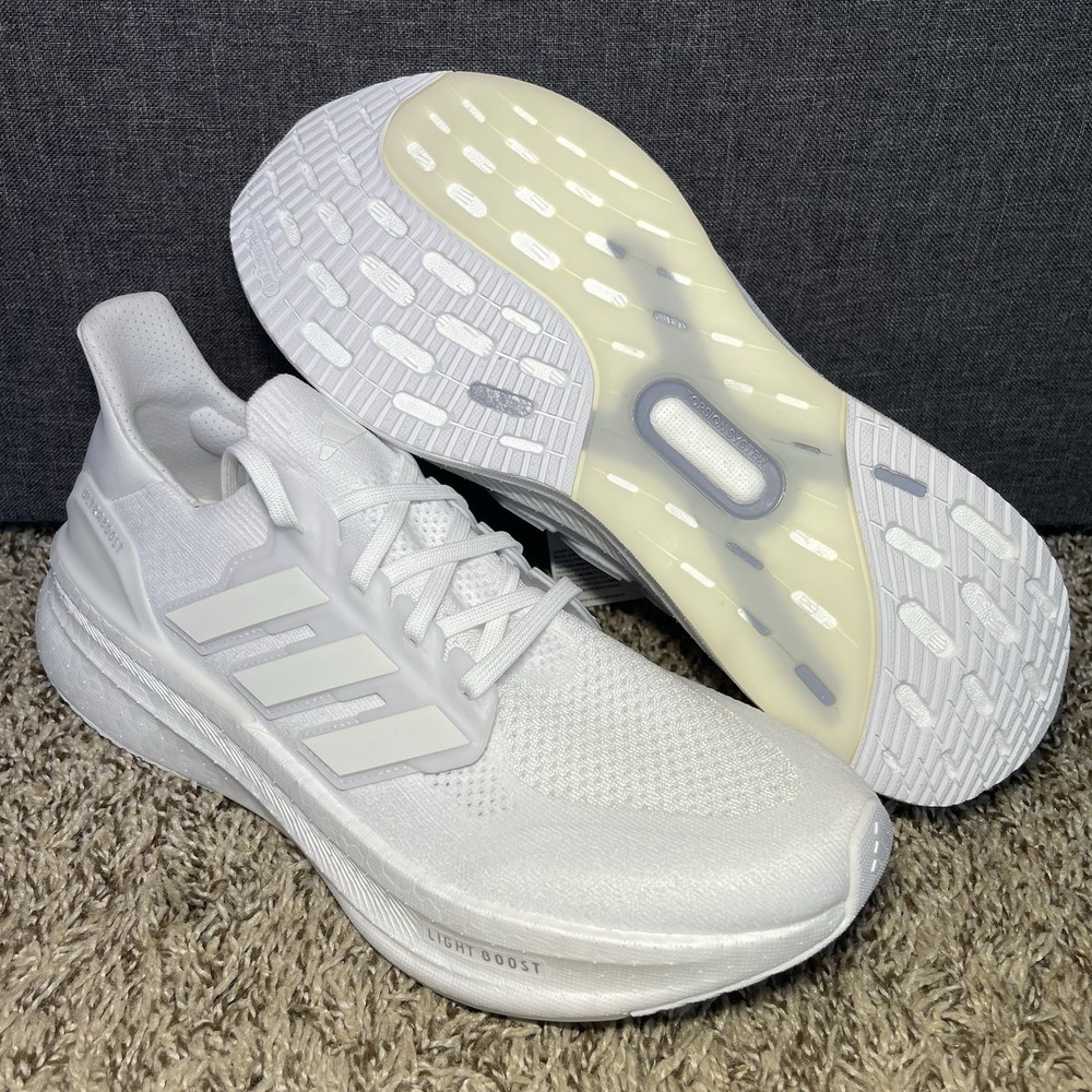 Adidas Ultraboost 5 Running Shoes Womens Size 11.5 Light Boost Triple White NEW